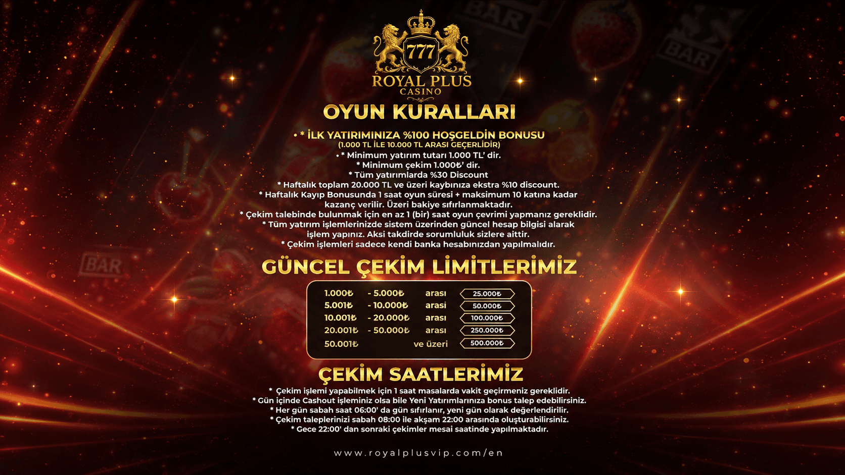 Kurallar ve Promosyonlar